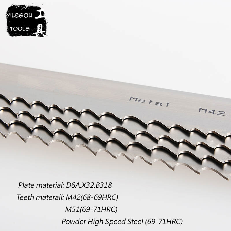 Lâmina de serra de fita em metal, 3540*27*0.9mm * 3/4 dentes m42, lâmina de serra de fita 27*0.9*3540mm * 3/4 dentes m42 para metal (comprimento 3540mm)
