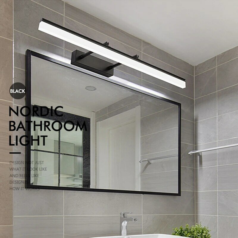 Hot Sell LED Sconce Bathroom Vanity Lighting Mirrors Light 9W 40CM/12W 50CM 90-260V Stainless Steel Modern Led Wall Light