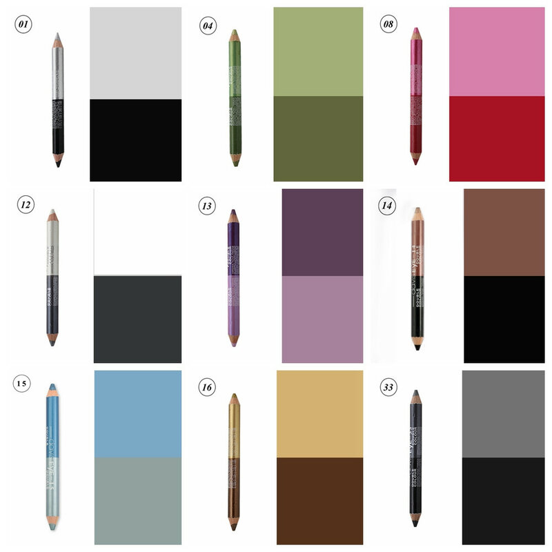 Hai Kết Thúc Chống Nước Long Lanh Eyeliner Pencil Màu Sắc Rực Rỡ Bền Mắt Bút Mắt Mỹ Phẩm Nữ Dụng Cụ Trang Điểm