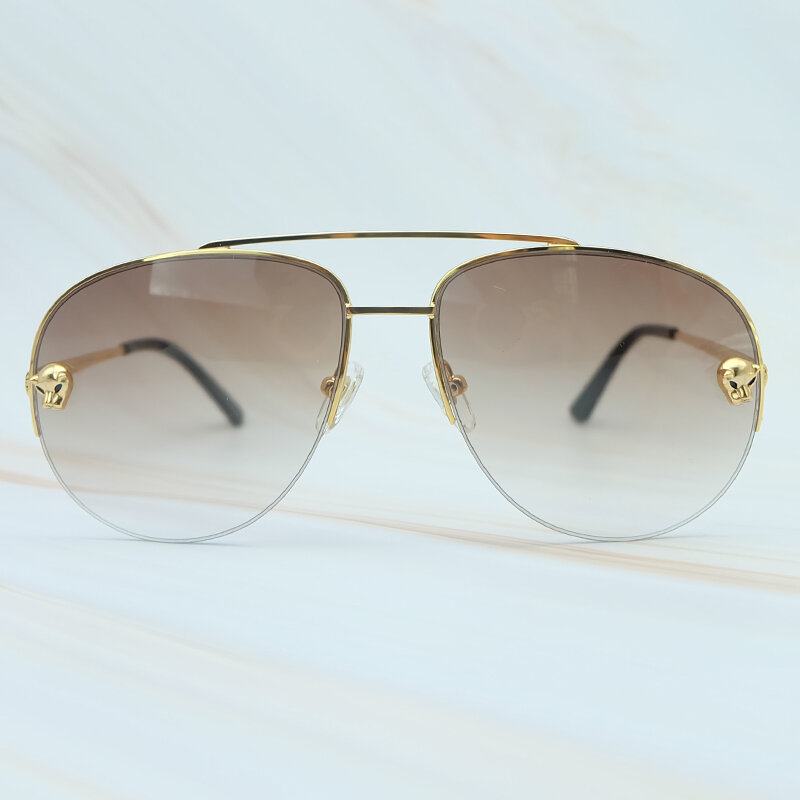 Metal Frame Sunglass Luxury Carter Leopard Serious Mens Sunglasses Outdoor  Driving Shades Leisure Brand Designer Sun Glass