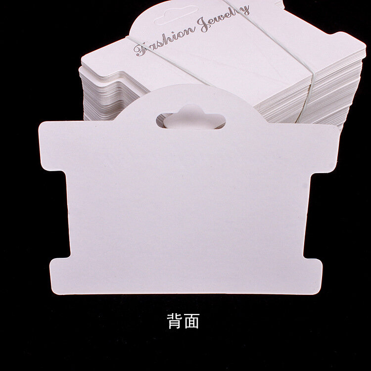 Tarjetas de joyería de moda Kraft, tarjetas de pulsera de 100x9,7 cm, tarjetas de papel blanco, etiquetas colgantes, exhibiciones de joyería, novedad de 7,5 piezas