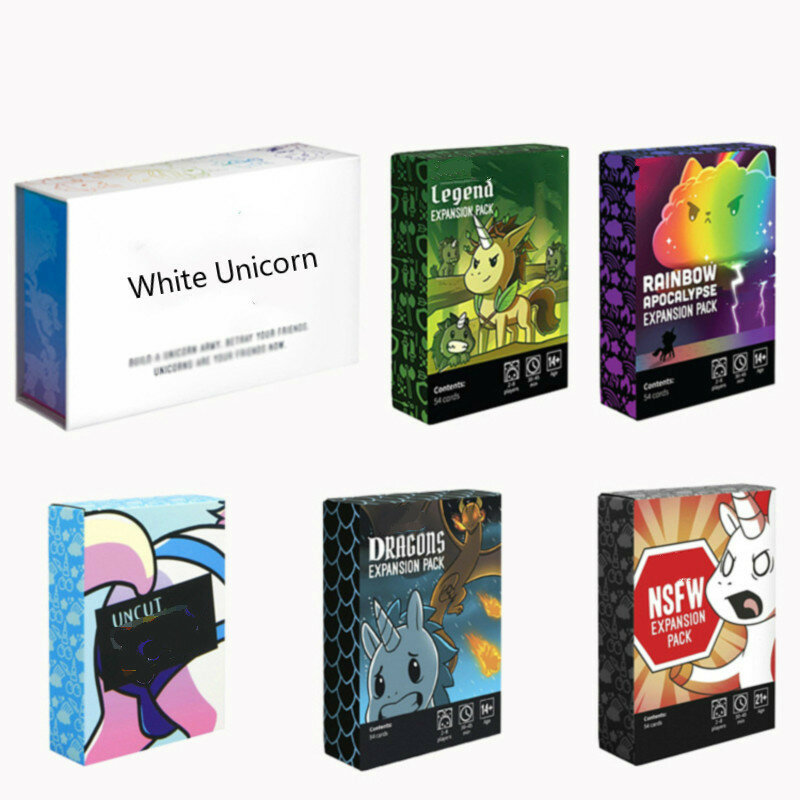 Jeu de société instable de haute qualité Pack d'extension Dragons Pack d'extension NSFW Version de base jeu de cartes licornes pour enfants adultes