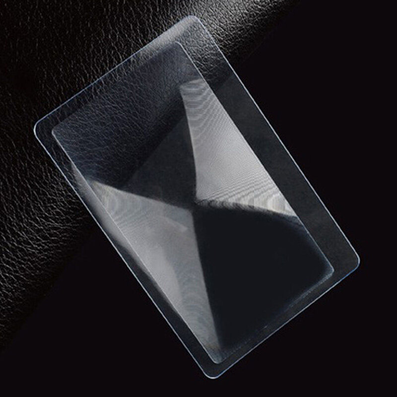 Nieuwe 5Pcs Transparante Creditcard 3 X Vergrootglas Vergroting Vergrootglas Fresnel Lens Card Credit Card Vergrootglas