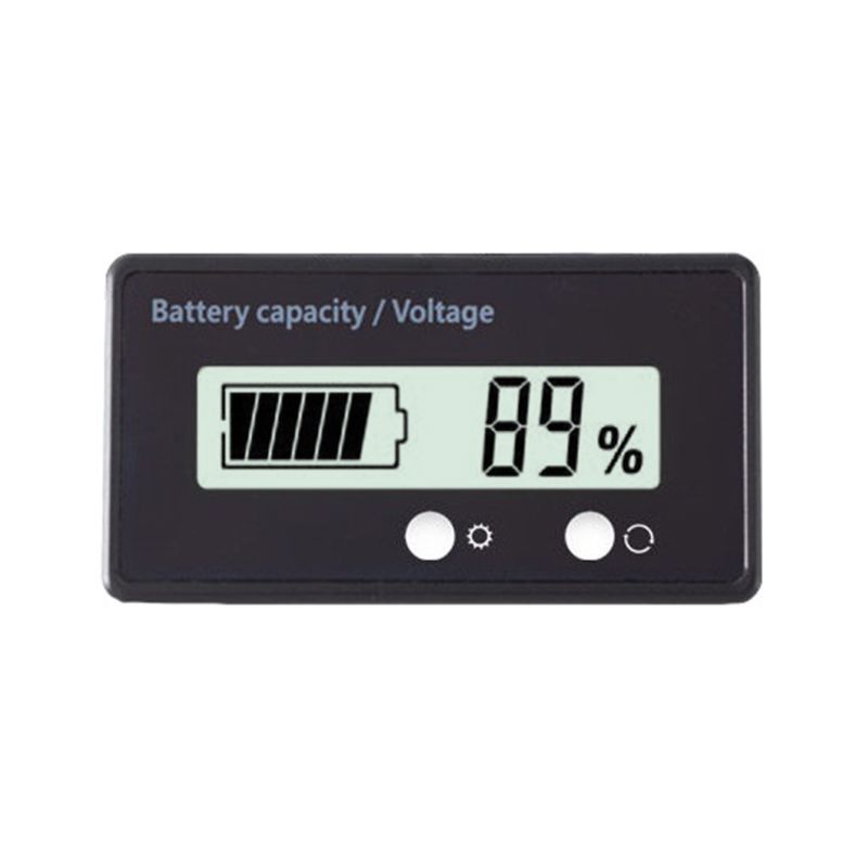 12V/24V/36V/48V LCD Asam Timbal Indikator Kapasitas Baterai Lithium Voltmeter Tegangan Listrik Motor Skuter Penguji Baterai T