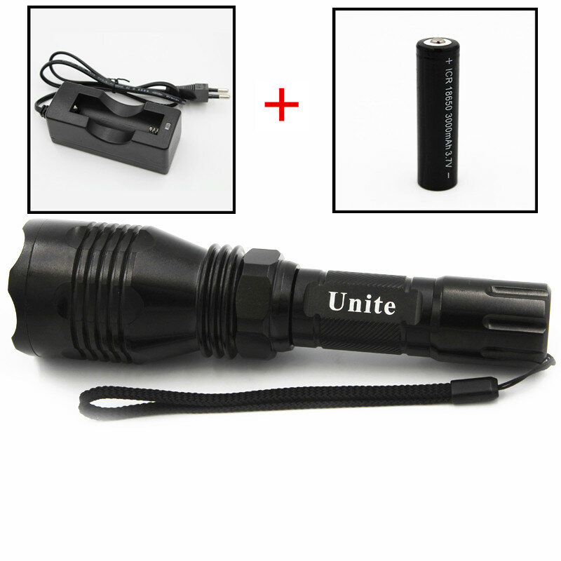 Tático led lanterna tocha 5-modos de luz caça flashlamp XRE-Q5 600lm 802 mão luz branca