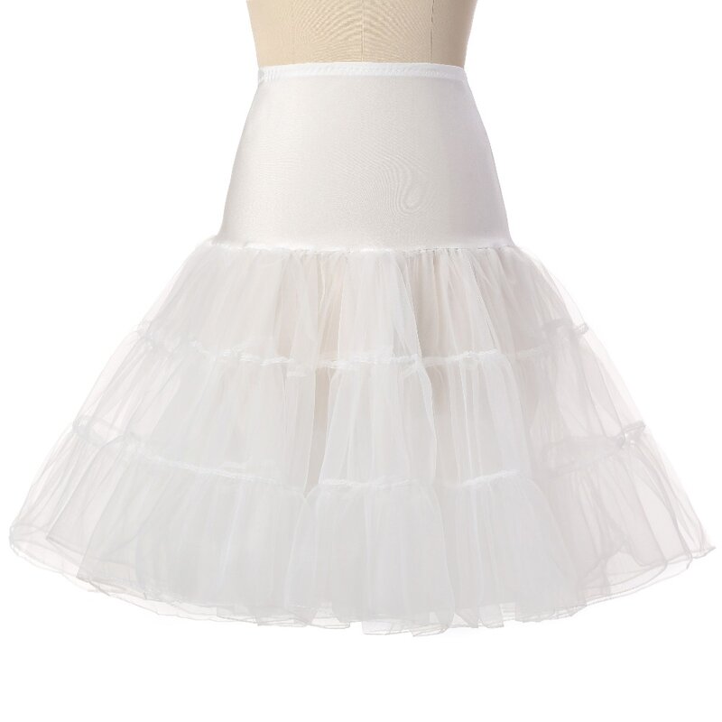 Baru Penjualan Panas Pendek Rok untuk Pernikahan Vintage Cosplay Tulle Petticoat Crinoline Underskirt Rockabilly Swing Tutu Rok