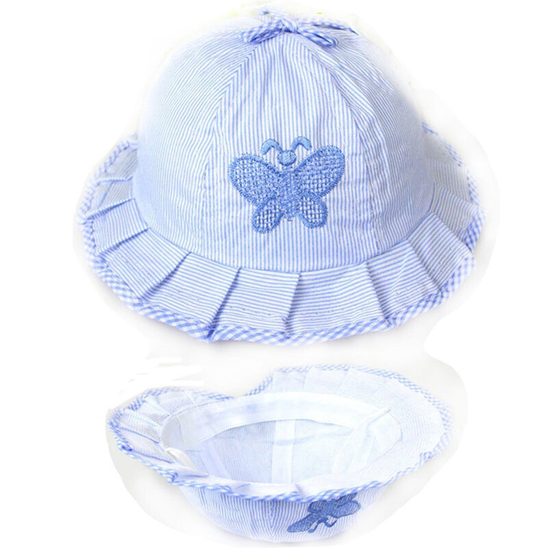아기 모자 소녀 매직 리버시블 버킷 캡, 유아 태양 모자, 3-12 개월, 여름 꽃 나비 매듭 스타일, 1PC