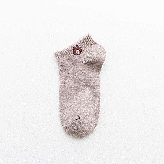ARMKIN-calcetines tobilleros con dibujos de animales para mujer, medias finas de algodón, estilo Kawaii, japonés, para verano