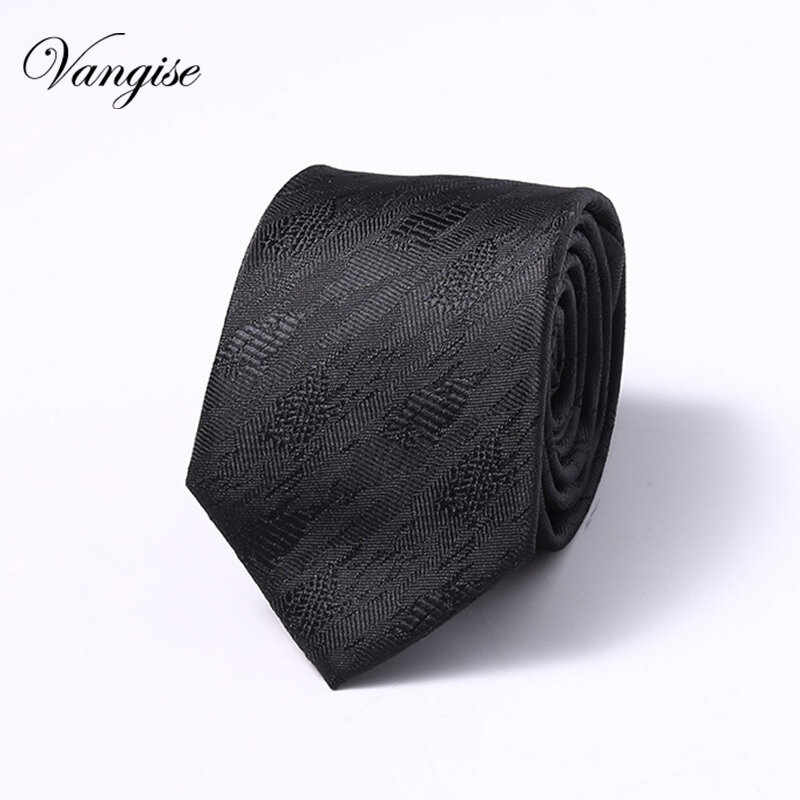 Vangise new style Gentlemen Neckties Slim Ties Plaid Tie Men's Striped Ties 6 cm Neckties for Men Formal Business Tie