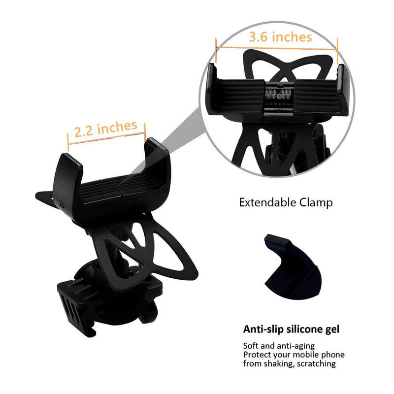 XMXCZKJ Universal Bicycle Phone Holder Handlebar Clip Stand For iPhone XR 8 Mount Bracket Bike Phone holder For Xiaomi Red8