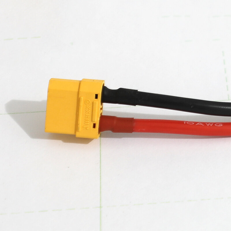 Conector macho hembra XT90 estilo Deans, cable de silicona con 12CM 10awg, 1 unidad