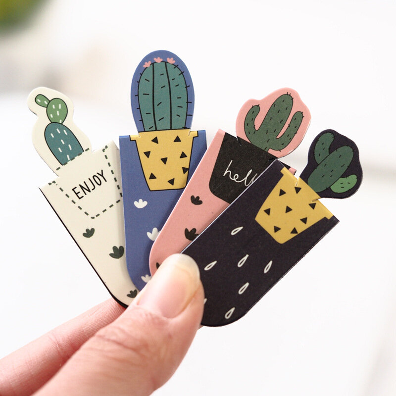 1 Set Frische Kaktus Sakura Einhorn Magnetische Lesezeichen Bücher Marker von Seite Student Schreibwaren Schule Bürobedarf