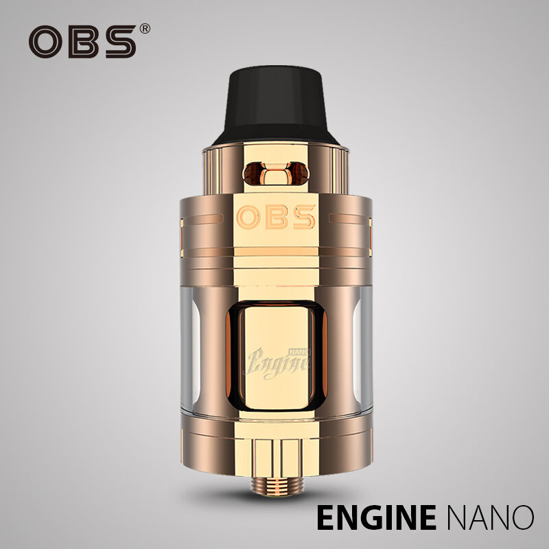 Original obs rta atomizador motor nano com 5.3ml tanque e pom gotejamento ponta vape tanque e-cigarros vaporizador vape rta