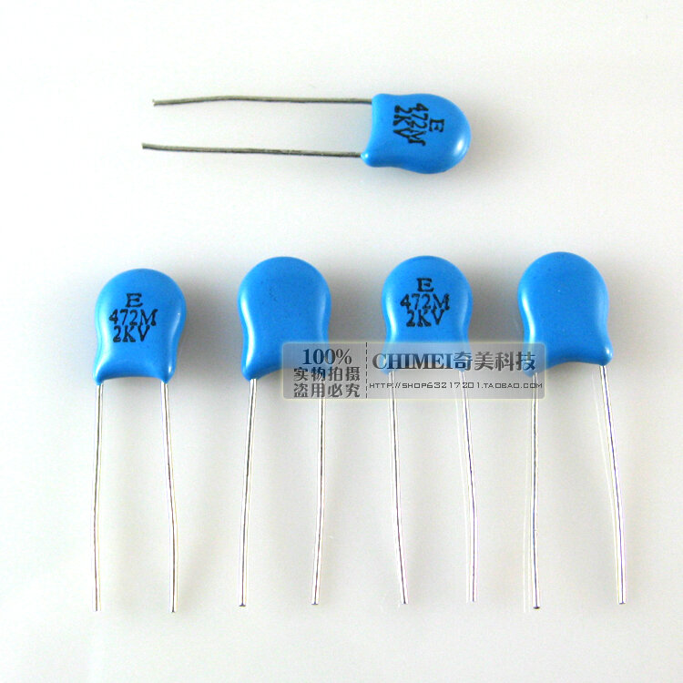 Керамические конденсаторы высокого напряжения, 2 кВ, 472K, Керамические дисковые конденсаторы, обычно используемые в приложениях с высоким напряжением