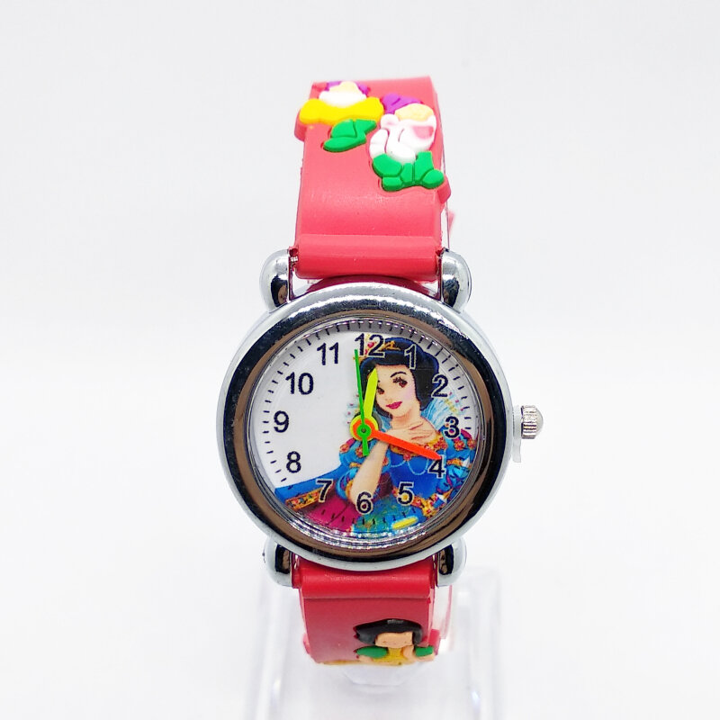 Menina de luxo relógio para crianças estudantes relógio feminino relógios para crianças presente aniversário do bebê dos desenhos animados princesa criança quartzo relógio de pulso