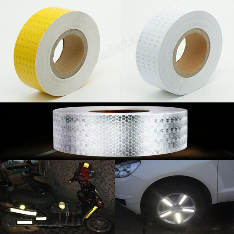 Светоотражающая лента Roadstar 50 мм x 5 м, наклейки для стайлинга автомобиля, безопасный материал, наклейка на грузовик, мотоцикл, велосипед