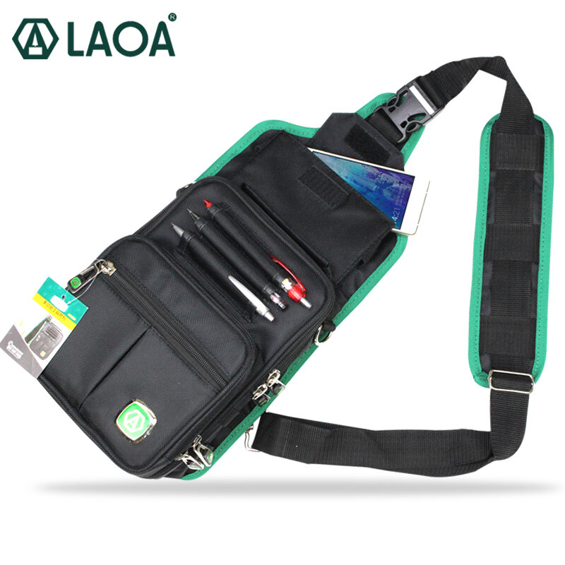 LAOA-حقيبة قماشية متعددة الوظائف للكهربائي ، وحقيبة رسول متعددة الوظائف ، وحقيبة أدوات للميكانيكيين ، وأدوات المتجر
