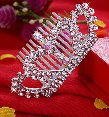 24pcs/lot children lovely small crystal Rhinestone crown baby girl tiaras