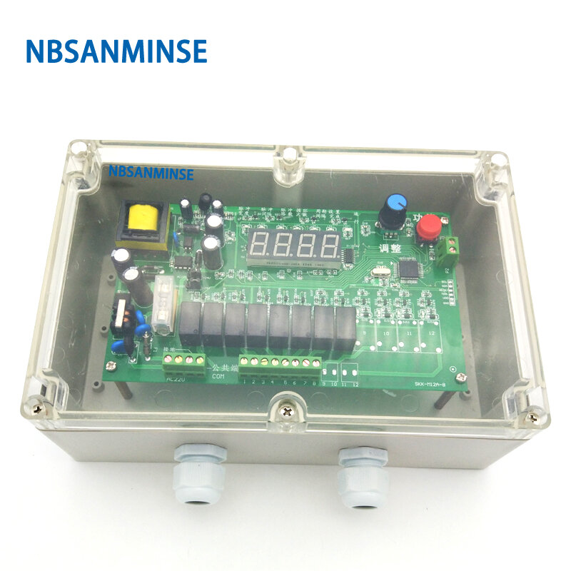 Nbsanminse mcy-64, tipo fixado na parede 20l controlador do pwb do controlador da válvula do jato de pulso forte capacidade de trabalho antijamming