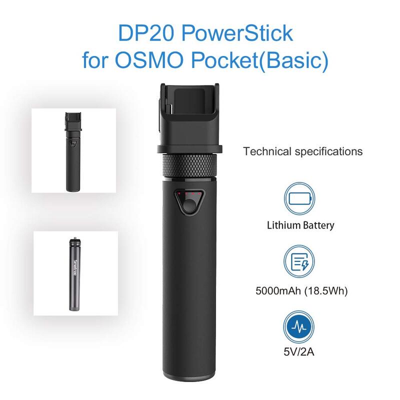 Smatree 5000mAh Pocket Camera Portable Power Bank PowerStick Accessories with Tripod for OSMO Pocket Camera
