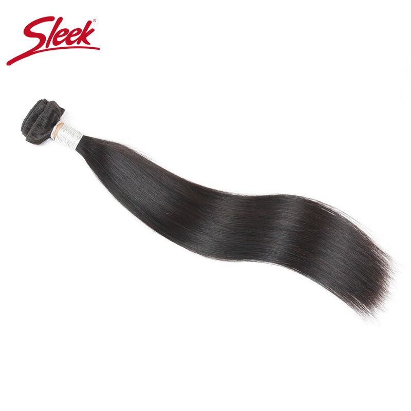 Sleek-peruanos Straight Hair Bundles, Remy Weave, 100% Real Natural Cabelo Humano, pode comprar 3 ou 4 Pacotes, 8 a 30 polegadas