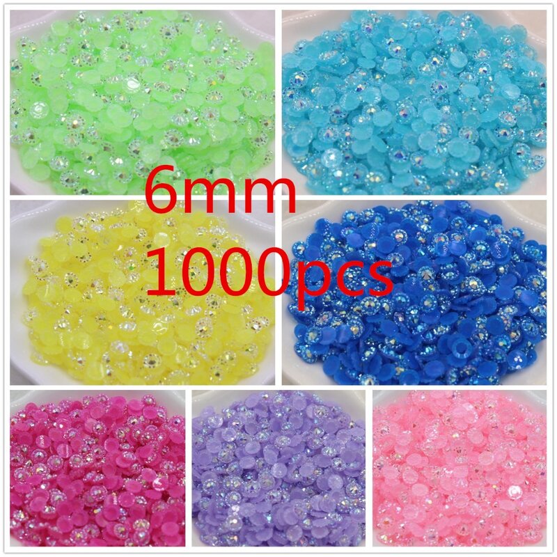 Free shipping 6mm 1000pcs/lot flat back resin jelly rhinestone in sunflower shaped new arrival color check the picture color
