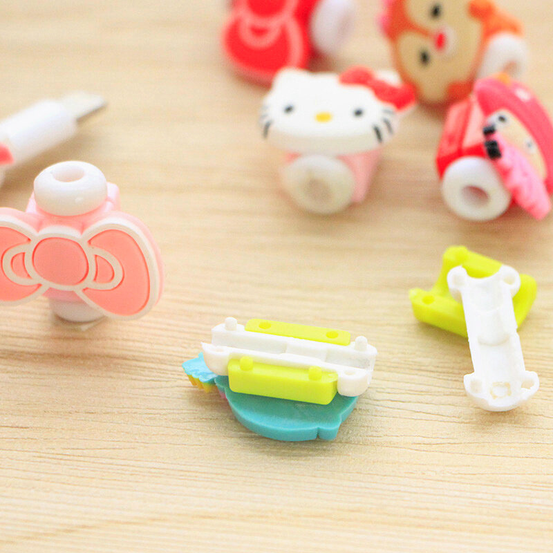 Cartoon cable protector for iphone cable Winder Cover Organizer Case  For USB Charging
