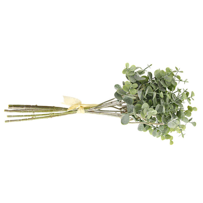 6 pièces artificielle en plastique Eucalyptus Bouquet vert café mariage décoration Arrangment Faux feuillage Faux plantes branche décor à la maison