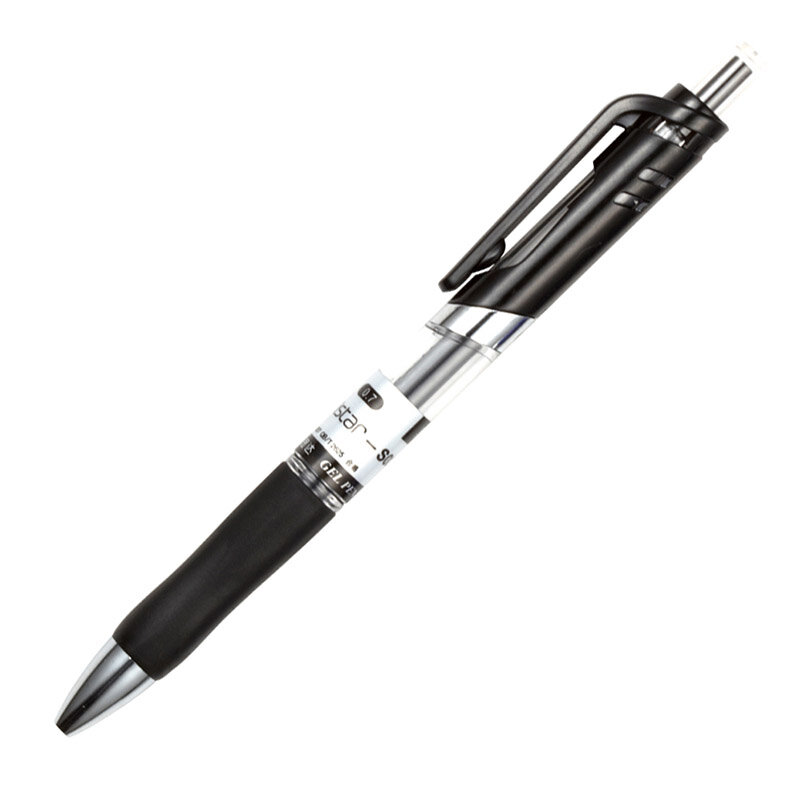Deli 0.7MM zestaw długopisów żelowych chowany naciśnij Bullet podpis kulkowe długopisy czarny do szkoły biuro pisanie długopis promocyjny Stationer