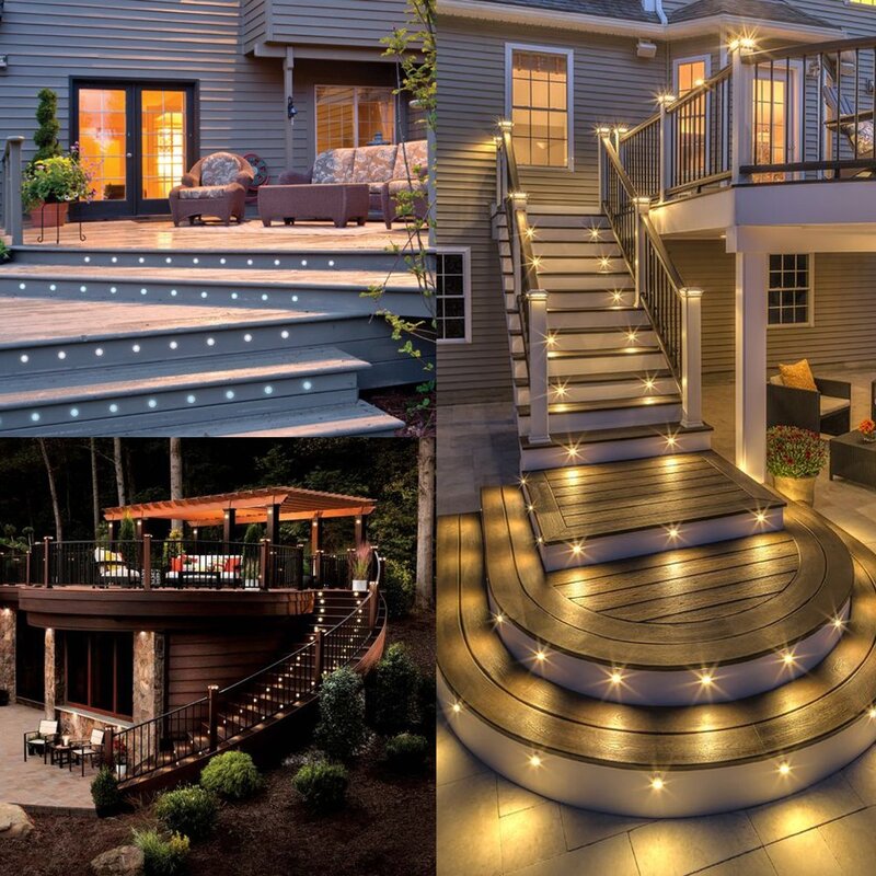 Luces Led subterráneas de 12V de CC, 2,5 W, IP67, impermeables, empotradas, accesorios de exterior para cubierta, paisaje y escaleras