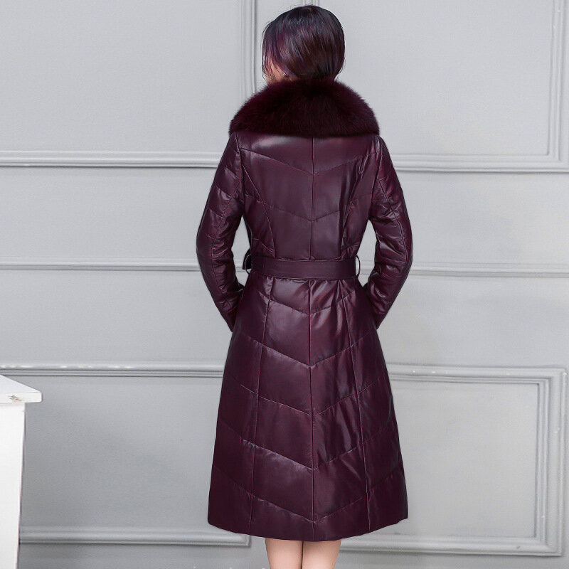 2018 新ブランド女性の冬のコート大アライグマの毛皮の襟フード付きパーカー生き抜く取り外し可能なウサギの毛皮の冬ジャケット