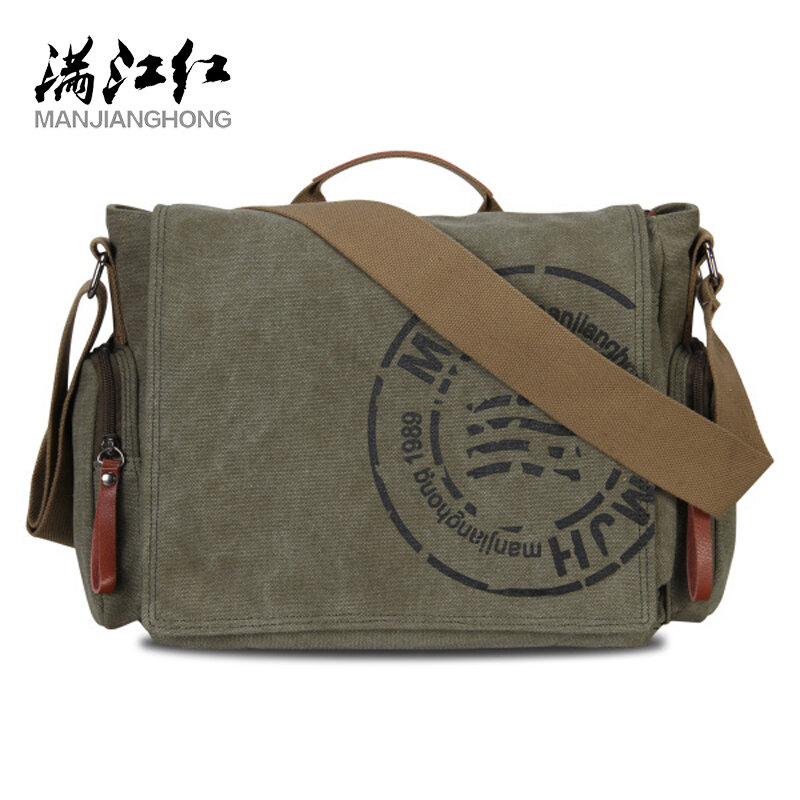 Manjianghong ผ้าใบกระเป๋าถือกระเป๋าเอกสารผู้ชายคุณภาพรับประกันกระเป๋าสะพายชายกระเป๋าแฟชั่นอเนก...