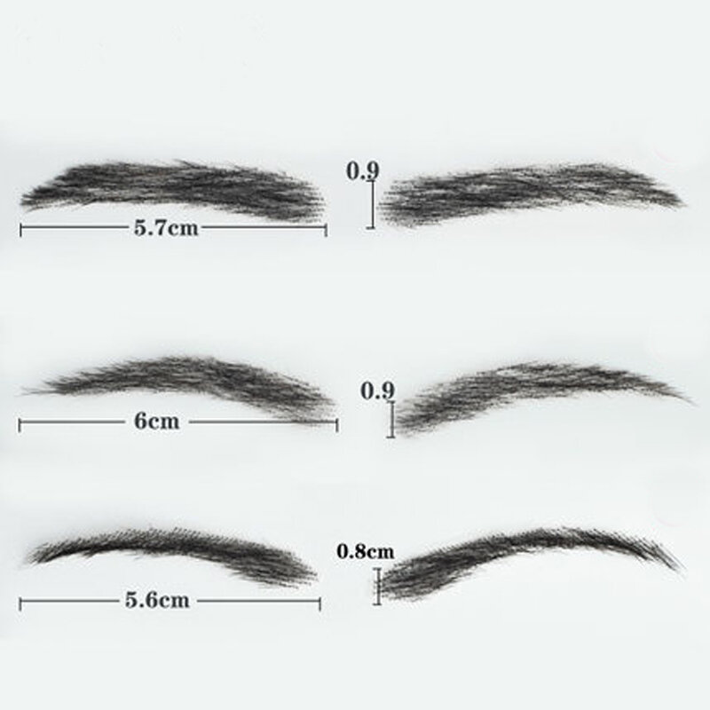 SalonChat Hand Tied False Lace Eyebrows 100% Human Hair Eyebrows human Hair invisible Handmade Fake Eyebrows For Women/Man