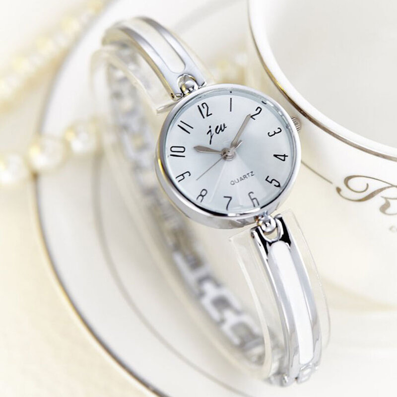 Women Lady Casual Fashion Stainless Steel Bracelet Analog Quartz Wrist Watch
