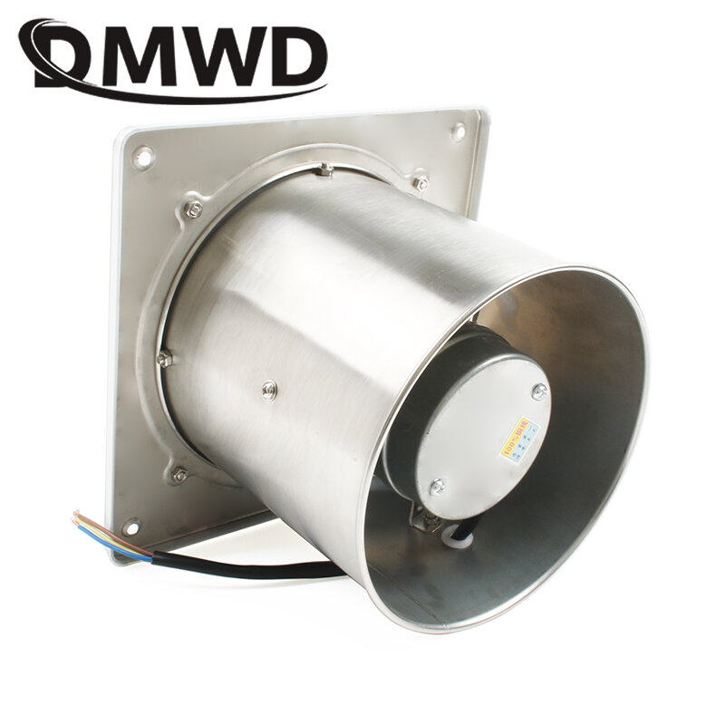 DMWD 6 Inci Pipa Dinding Jendela Ventilasi Knalpot Saluran Pendingin Kipas Udara Toilet Kamar Mandi Dapur Extractor 6 ''Ventilator