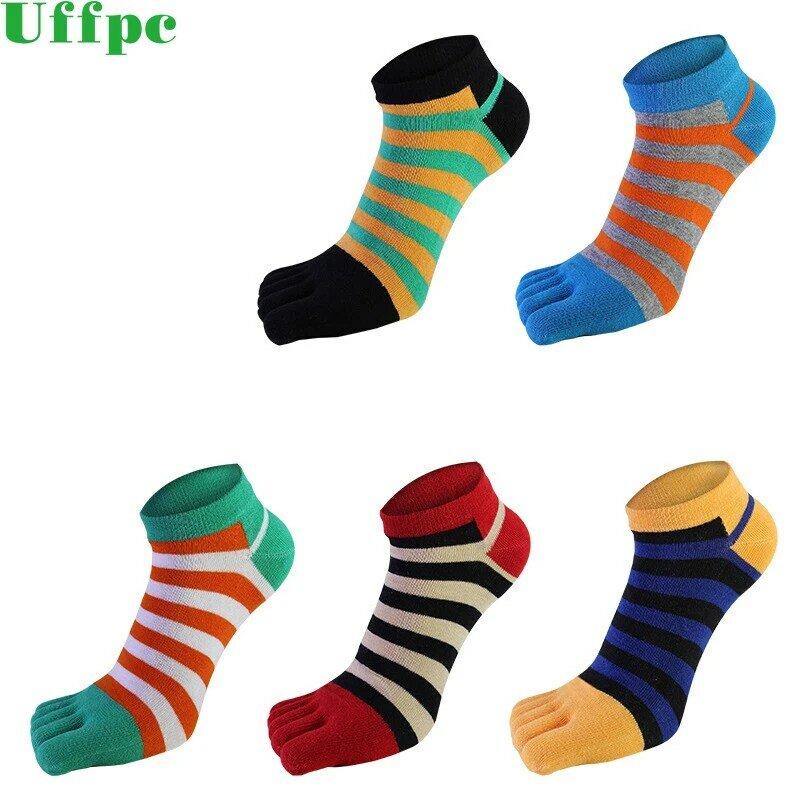 5 пар/лот; летние мужские носки; хлопковые дышащие носки с пятью пальцами для мальчиков; однотонные носки; идеально подходят для 5 пар носков