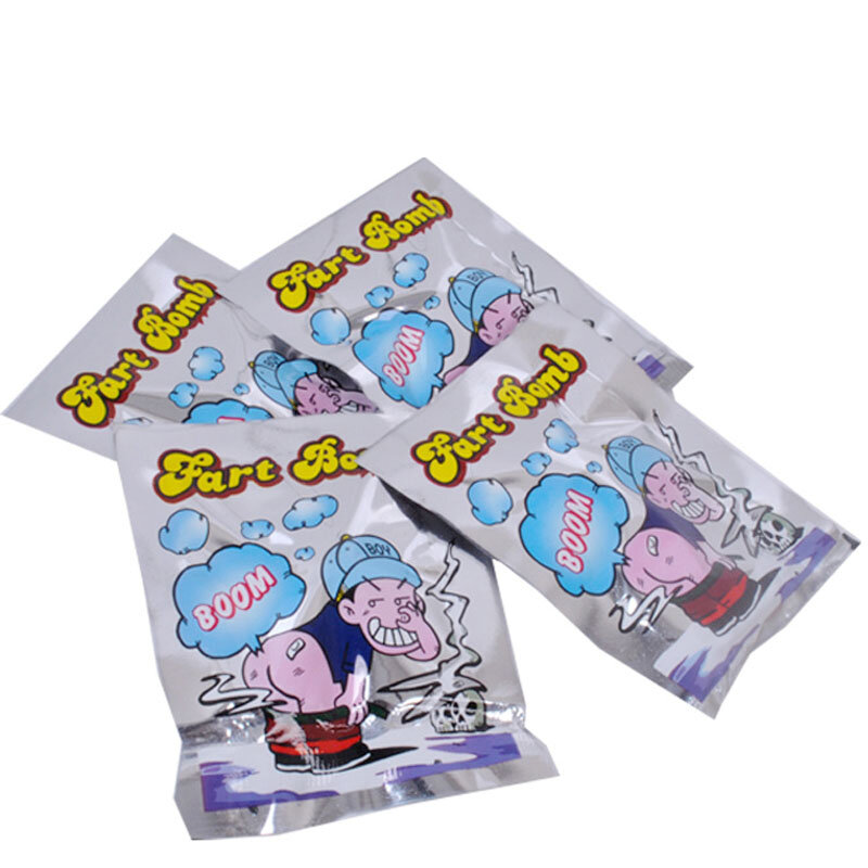 10 sztuk/zestaw Funny Fart Bomb Bags śmierdząca bomba wybuch śmierdzący Shock Toy Gags praktyczne żarty Fool smród Fart pakiety na Halloween