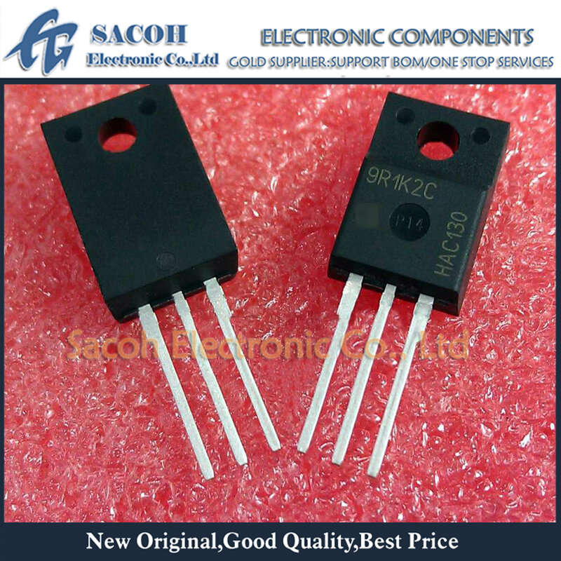 Transistor original do MOSFET do poder, novo, IPA90R1K2C3, 9R1K2C, IPA90R1K0C3, 9R1K0C, TO-220F, 5.1A, 900V, 10 PCes pelo lote