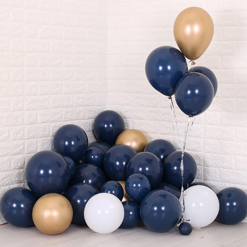 30 sztuk 5/10/12 cal atrament niebieski balony lateksowe ciemny niebieski balon z helem urodziny dekoracje ślubne zapasy balonów na przyjęcia Globos