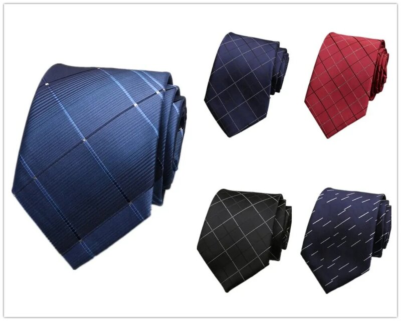 HOOYI Mens Neck Ties Fashion Plaid Stripe Business Necktie
