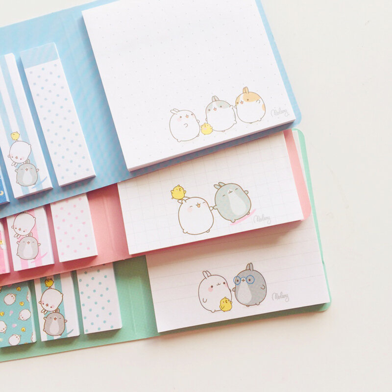 125 Pages Cute Fat Rabbit Memo Pads Sticky Notes School Office Supply Stationery Paper Notepads