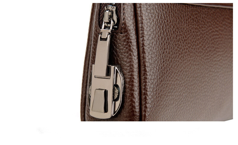 Męski zamek szyfrowy długi portfel męski biznes safty lock sprzęgło mikrofibra syntetyczna skóra casual torebka moda miękka torebka