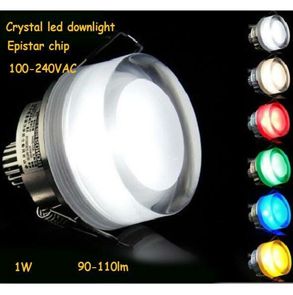 Luz descendente led de cristal cuadrada, 3W, AC85-265V para el hogar, rojo/amarillo/verde/azul/blanco cálido, RoHS CE, 10 unids/lote, Envío Gratis