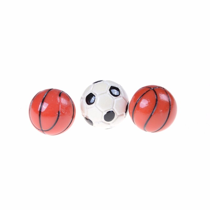 1Pc 1:6/1:12 Dollhouse Miniatuur Sport Bal Voetbal En Basketbal Decoratie Pop Accessoires Poppenhuis Decoratie