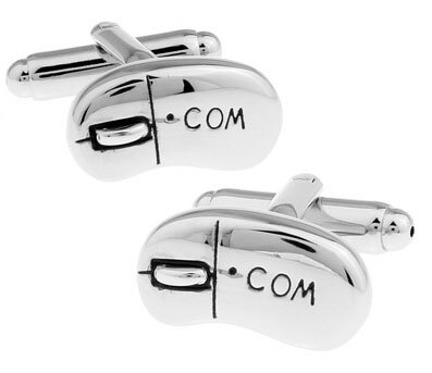 Spedizione gratuita Computer Mouse gemelli all'ingrosso e al dettaglio novità i. T. Design materiale in ottone di qualità il miglior regalo per uomo