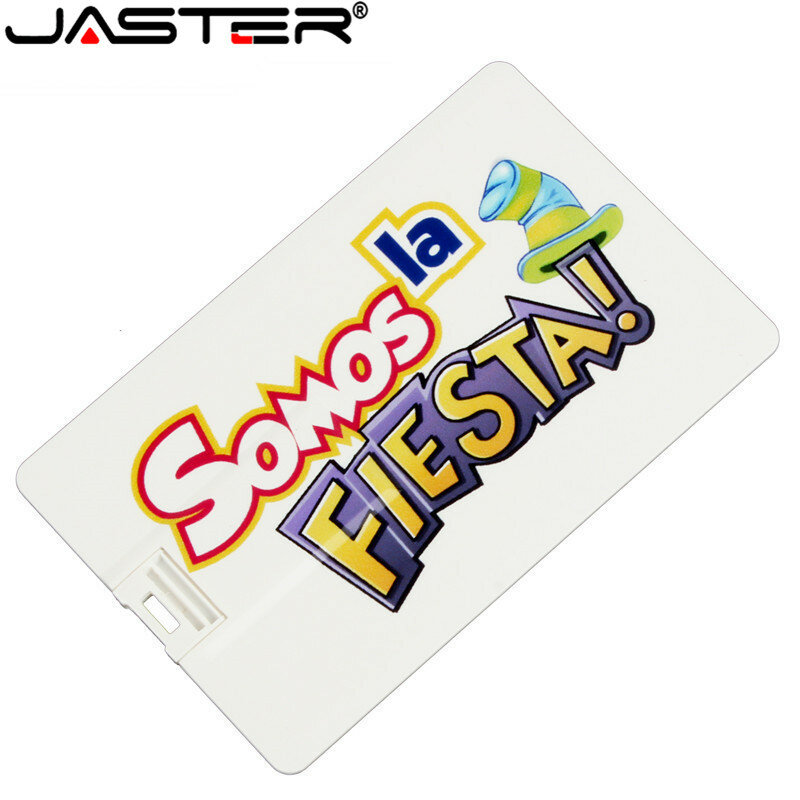 JASTER логотип клиента белая карта модель usb флэш-накопитель логотип печать Кредитная карта pendrive 4 ГБ 8 ГБ 16 ГБ 32 ГБ u-диск карта памяти