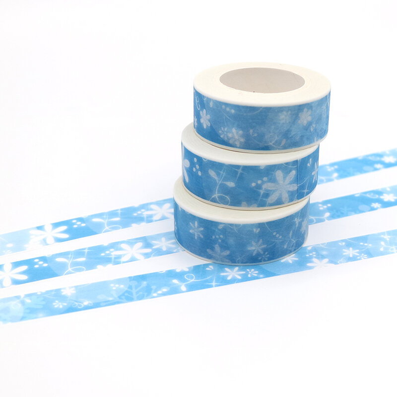 1 PCS Creative Flower Washi Tape DIY Decoration Scrapbooking Planner Masking Tape Kawaii Stationery Adhesive Tape 15mm*10m