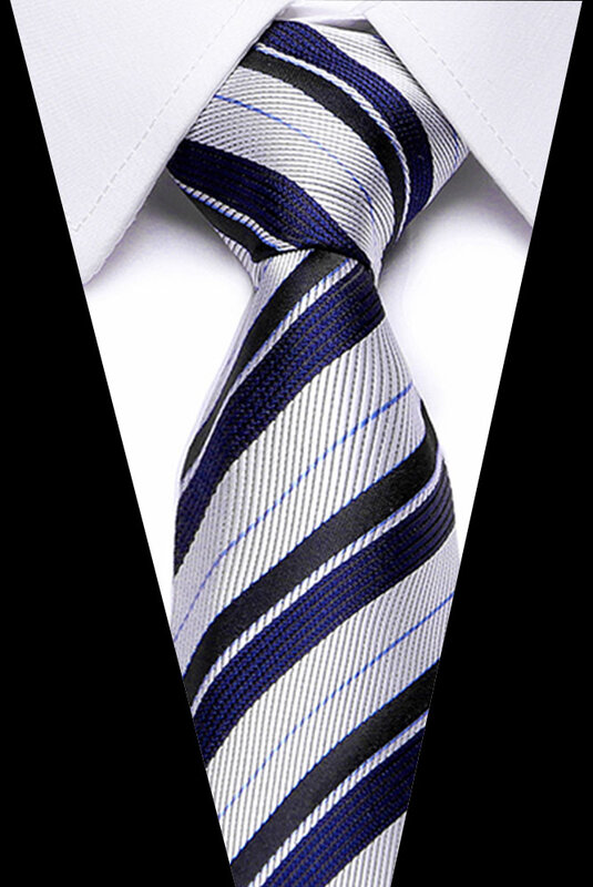 Cravatte 7.5 centimetri Sottile di Seta Collo Cravatta per Gli Uomini A Righe & Dot Abiti Da Sposa Gravatas Business Cravatte Poliestere Corbatas