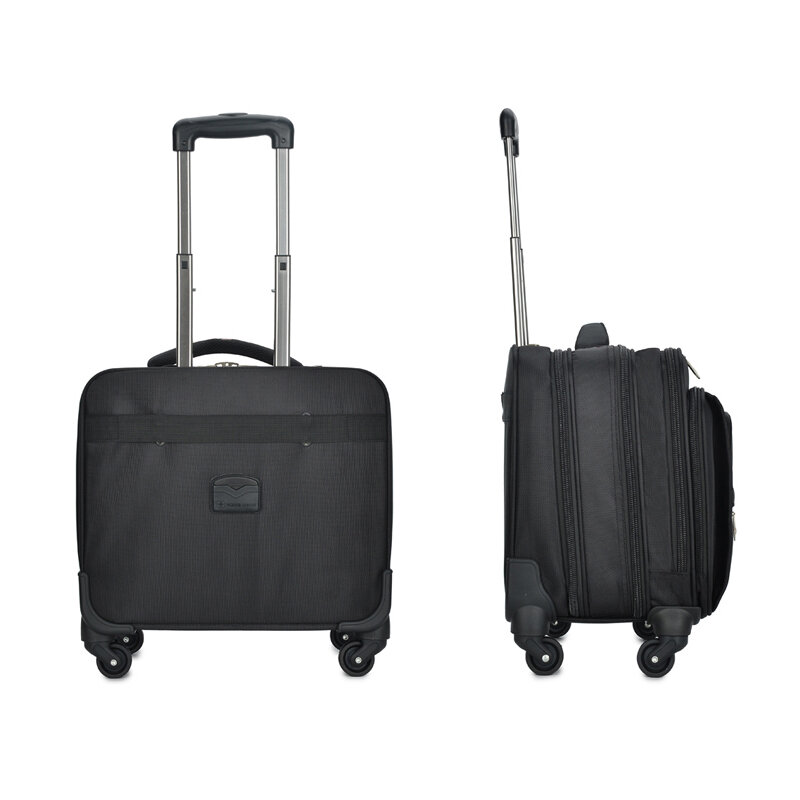 Деловые ролики для багажа из ткани Оксфорд, Многофункциональные чемоданы на колесах для мужчин 18 дюймов, чемодан на колесиках, сумка-тележка для путешествий