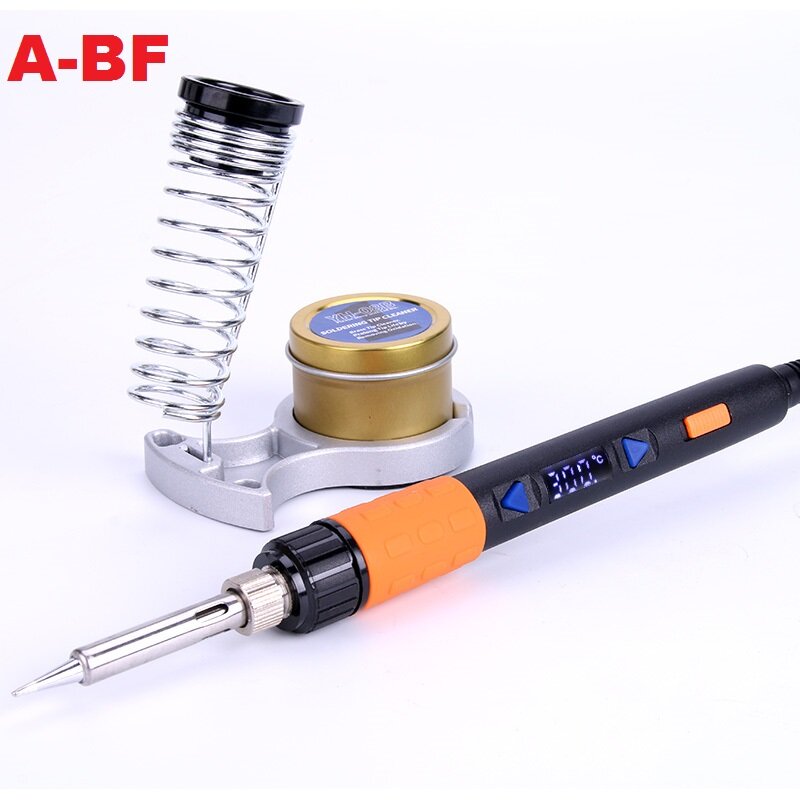 A-BF gt90e 90w digital lcd kit ferro de solda elétrica temperatura ajustável 220v pontas do ferro de solda ferro de solda suporte
